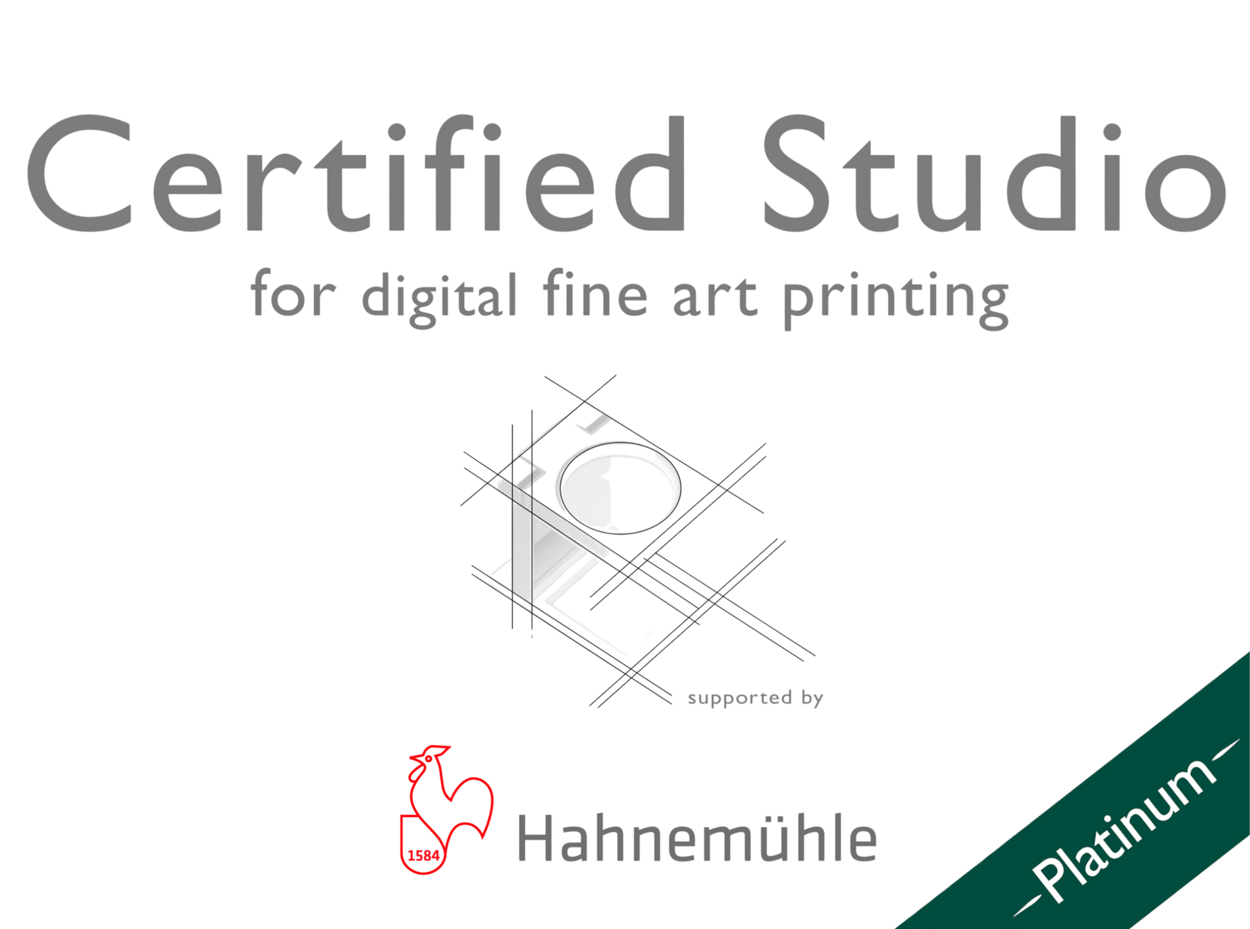 Hahnemühle Certified 
  Studio Platinum – recom art care, international zertifiziertes Fine Art Printing Studio Berlin